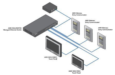 Схема подключения домофона AMX без дисплея.